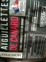 Mängden socker i aiguillettes de canard