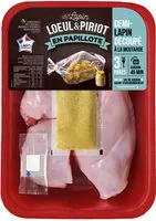 Mängden socker i Lapin : 1 demi-avant sans tête sans abats, 1 demi-râble, 1 cuisse + 1 sachet cuisson + 1 sachet assaisonnement moutarde