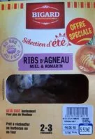 Mängden socker i Ribs d'agneau miel et romarin