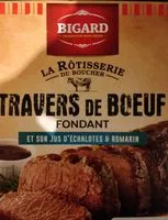 Mängden socker i Travers de boeuf  fondant et son jus d'echalotes et romarin