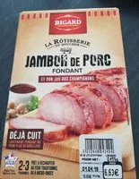 Mängden socker i Jambon de porc fondant et son jus aux champignons