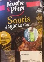 Mängden socker i Souris d’agneau confite