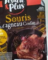 Mängden socker i Souris d'agneau confite