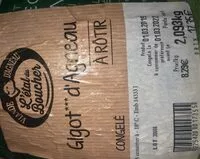 Mängden socker i Gigot d'agneau