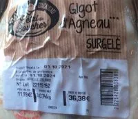 Mängden socker i Gigot d’agneau