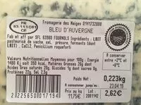 Mängden socker i Bleu d'auvergne