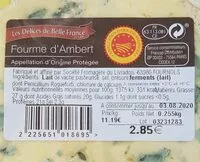 Mängden socker i Fourme d'ambert