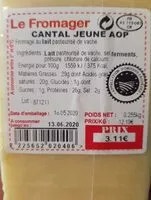 Mängden socker i Cantal jeune AOP