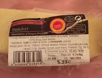 Mängden socker i Beaufort