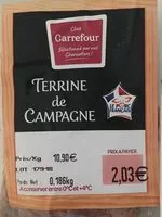 Mängden socker i Terrine de campagne