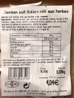 Mängden socker i Jambon cuit italien aux herbes