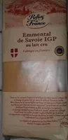 Mängden socker i Emmental de Savoie IGP au lait cru