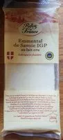 Mängden socker i Emmental de Savoie IGP au lait cru