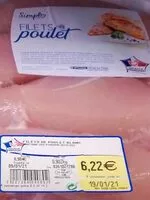 Mängden socker i Filet de poulet
