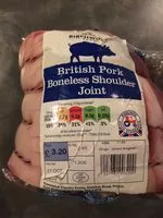 Mängden socker i British pork boneless shoulder joint