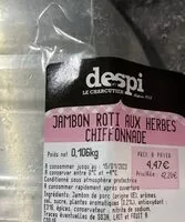 Mängden socker i Jambon Roti aux Herbes Chiffonade