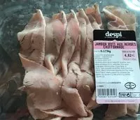 Mängden socker i Jambon rotin aux herbes