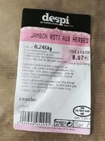 Mängden socker i Jambon rôti aux herbes