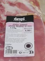 Mängden socker i Jambon serrano grande réserve 15 mois