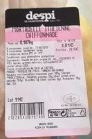 Mängden socker i Chiffonnade mortadelle