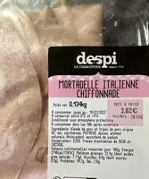 Mängden socker i Mortadelle Italienne Chiffonnade