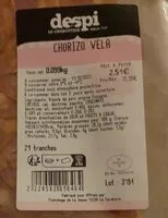 Mängden socker i Chorizo vela