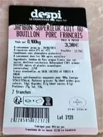 Mängden socker i Jambon supérieur