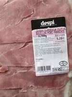 Mängden socker i Jambon supérieur cuit au bouillon de porc français