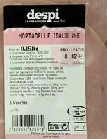 Mängden socker i Mortadelle italienne