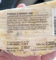 Mängden socker i Fourme d’ambert