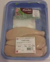 Mängden socker i Escalope de poulet