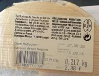 Mängden socker i Reblochon de Savoie
