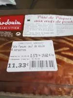 Mängden socker i Pâte de pâques aux oeufs de poule