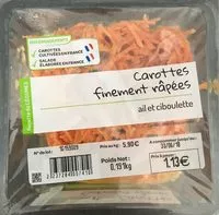 Mängden socker i Carottes finements râpées