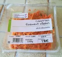 Mängden socker i Carottes finement râpées