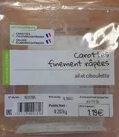 Mängden socker i Carottes finement râpées  ail et ciboulette