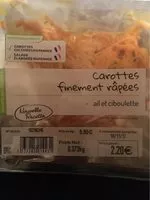Mängden socker i Carottes finement râpées ail et ciboulette