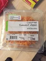 Mängden socker i Carottes finement râpées