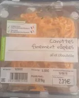 Mängden socker i Carottes finement râpées