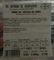 Mängden socker i Jambon cuit supérieur aux herbes