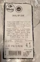 Mängden socker i Cantal aop jeune