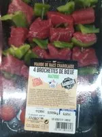 Mängden socker i 4 brochettes de bœuf nature