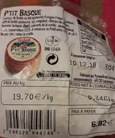 Mängden socker i P'tit Basque