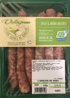 Mängden socker i Chipolatas aux herbes