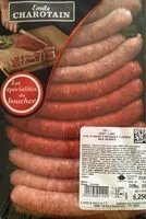 Mängden socker i 4 Chipolatas, 4 Merguez et 4 Chipolatas aux Herbes