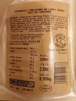 Mängden socker i Jambon à l'ancienne