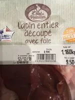 Mängden socker i Lapin entier découpé