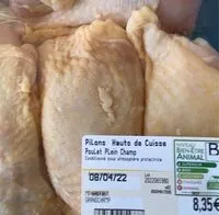 Mängden socker i Pilons hauts de cuisse poulet plein champ