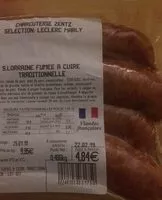 Mängden socker i Saucisse lorraine fumée à cuire