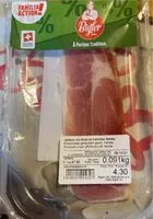 Mängden socker i Jambon cru fume